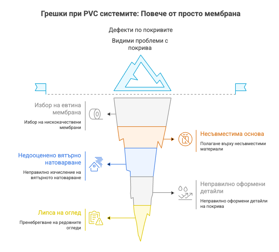 TPO мембрани в индустриалното строителство: Предимства и приложения 1 Класически грешки при PVC системите