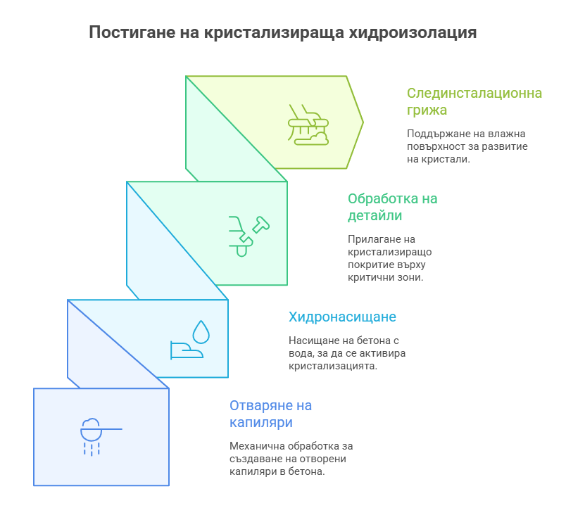 Кристализираща хидроизолация на бетон: Нанотехнологии в практиката 1 Постигане на кристализираща хидроизолация