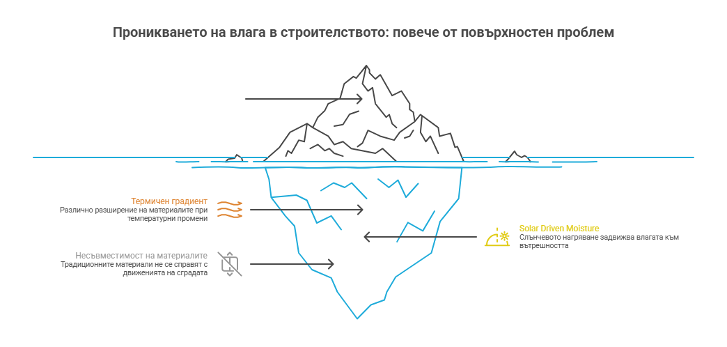 Ремонт на открити тераси: Технологичен стандарт и алгоритъм за изпълнение 1 Проникването на влага в строителството повече от повърхностен
