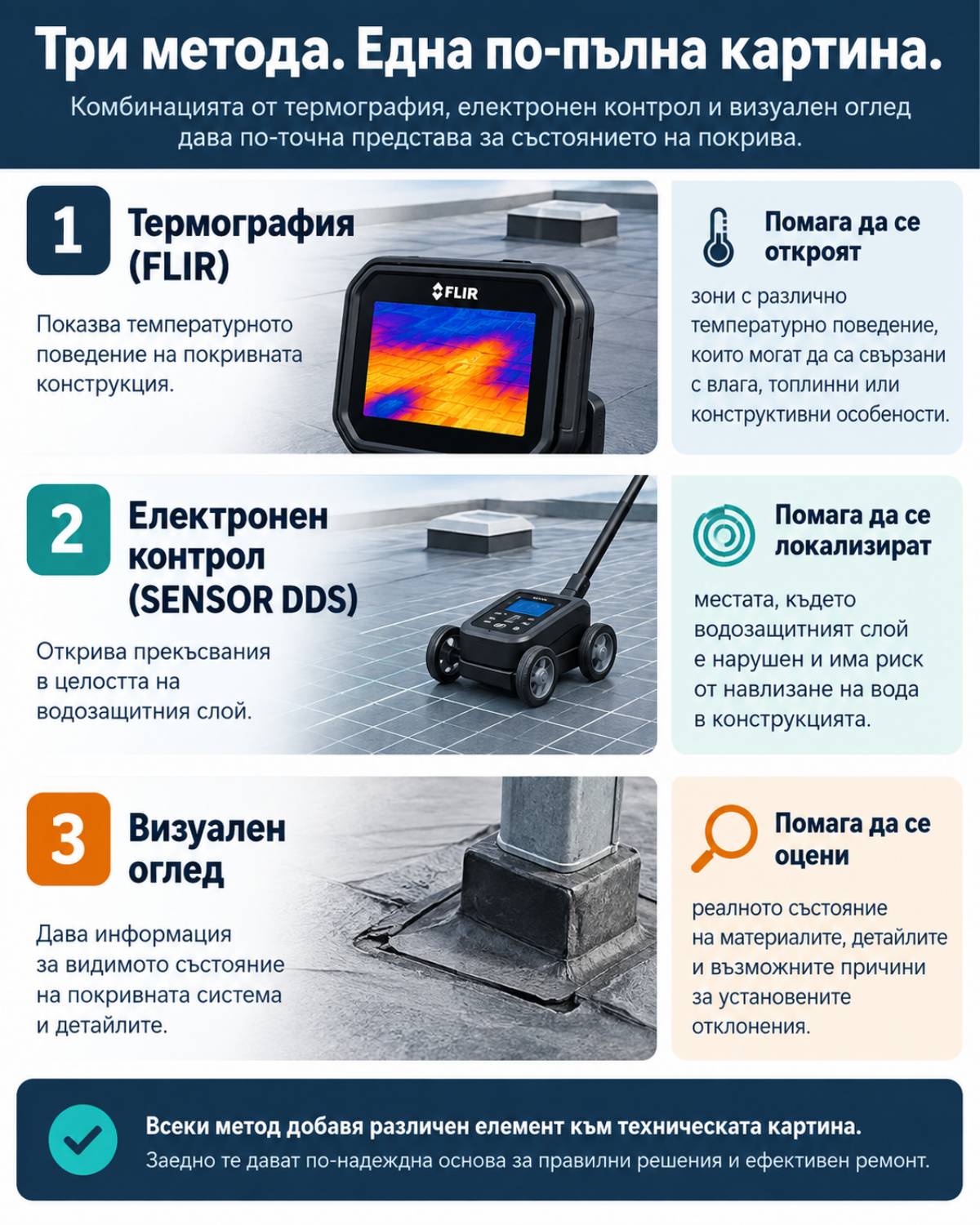 Как да открием откъде тече покривът: методи за диагностика без разрушаване 1 диагностика на покрив методи без разрушаване